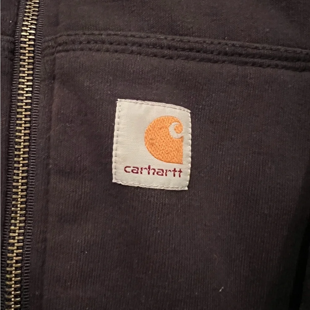 Men’s Black Carhartt Zip-up Fleece Jacket - Picture 2 of 4